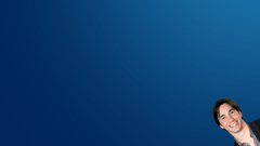 Justin long blue background