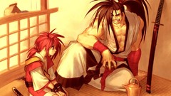 Katana Anime anime boys Samurai Shodown Shizumaru Hisame 