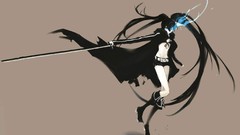 Katana Anime anime girls black rock shooter twintails kuroi 