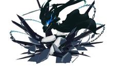 Katana Anime chains anime girls blue eyes black rock shooter 