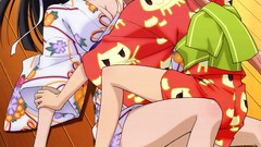 Katana Anime red eyes blush pink hair blue eyes open mouth TV 