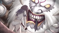 Katana blood seifuku underwear demons panties low-angle shot 