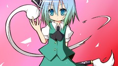 Katana blue hair anime girls blue eyes short hair konpaku youmu 