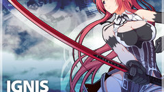 Katana cleavage pink hair