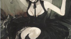 Katana dress paintings sitting