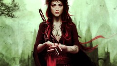 Katana Jewelry Swords tattoos redheads artwork fantasy art