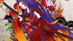 Katana patterns long hair