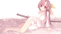 Katana pink hair red