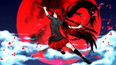 Katana redheads red eyes