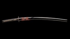 Katana samurai Japanese black background Swords