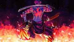 Katana Swords flames tengen toppa gurren lagann Kamina