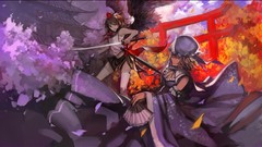 Katana touhou saigyouji yuyuko shameimaru aya video games