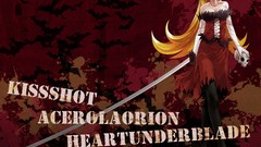 Katana vampire gloves Ribbons long hair bakemonogatari cleavage 