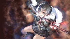 Katana weapons anime girls