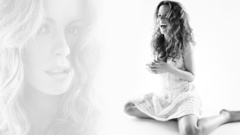 Kate Beckinsale monochrome greyscale