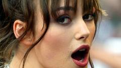 Keira Knightley open mouth
