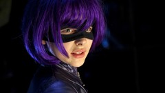 Kick-Ass faces masks purple hair chloë grace moretz domino mask