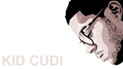kid cudi Typography glasses Men artwork Simple Background face