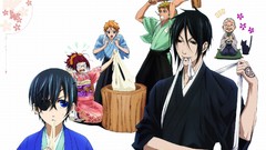 Kimono anime girls kuroshitsuji sebastian michaelis finnian 