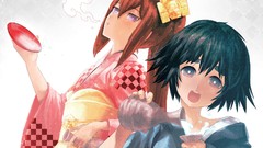 Kimono anime girls makise kurisu steins gate shiina mayuri 