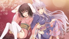 Kimono anime girls touhou reisen udongein inaba inaba tewi 