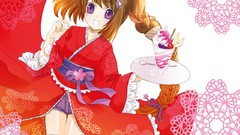 Kimono Japanese clothes thigh highs