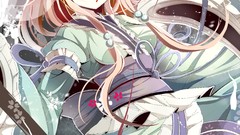 Kimono pink hair anime girls touhou saigyouji yuyuko Japanese 