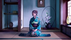 Kimono scenic Japanese clothes original characters