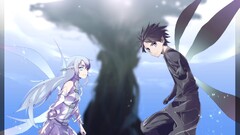 kirigaya kazuto yuuki asuna dark hair black eyes brunette Anime