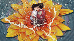 Kiss orange lotus Art