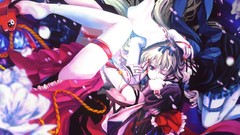 Kissing anime girls hakurei reimu misaki kurehito touhou yakumo 