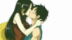 Kissing monkey d luffy Simple Background One Piece (anime) Boa 