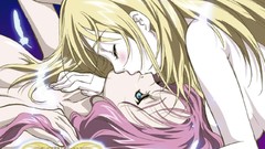 Kissing yuri anime girls