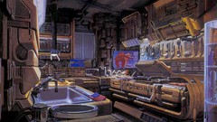 Kitchen artwork futuristic Syd Mead