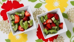 Kiwi strawberries fruits bowls