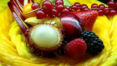 Kiwi strawberries fruits raspberries