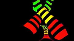 Knee socks striped legwear