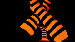 Knee socks striped legwear