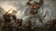 Knights demons Golem artwork fantasy art
