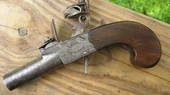 Knights Loading pistol antique flintlock breech
