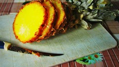 Knives pineapple fruits pineapples