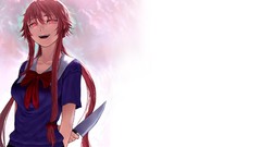 Knives pink hair anime girls mirai nikki gasai yuno duplicate 