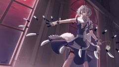Knives red eyes maids touhou izayoi sakuya video games