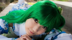 Kochiya sanae green hair touhou cosplay Lenfried