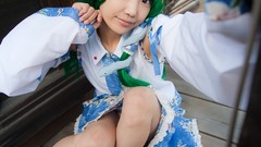 Kochiya sanae green hair touhou cosplay Lenfried