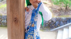 Kochiya sanae green hair touhou cosplay Lenfried