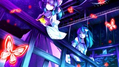 Kochiya sanae hakurei reimu touhou hair bow hair ornaments 