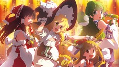 Kochiya sanae hakurei reimu touhou kirisame marisa ibuki suika