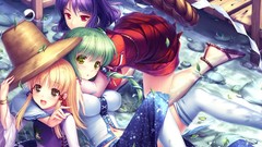 Kochiya sanae touhou miko moriya suwako yasaka kanako Sayori 