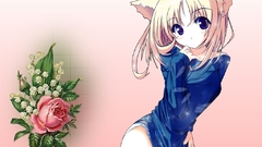 Konachan blonde hair catgirl